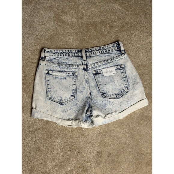 Women’s 9/28- KanCan Ripped Light Acid Wash Denim Shorts NEW - Picture 2 of 4